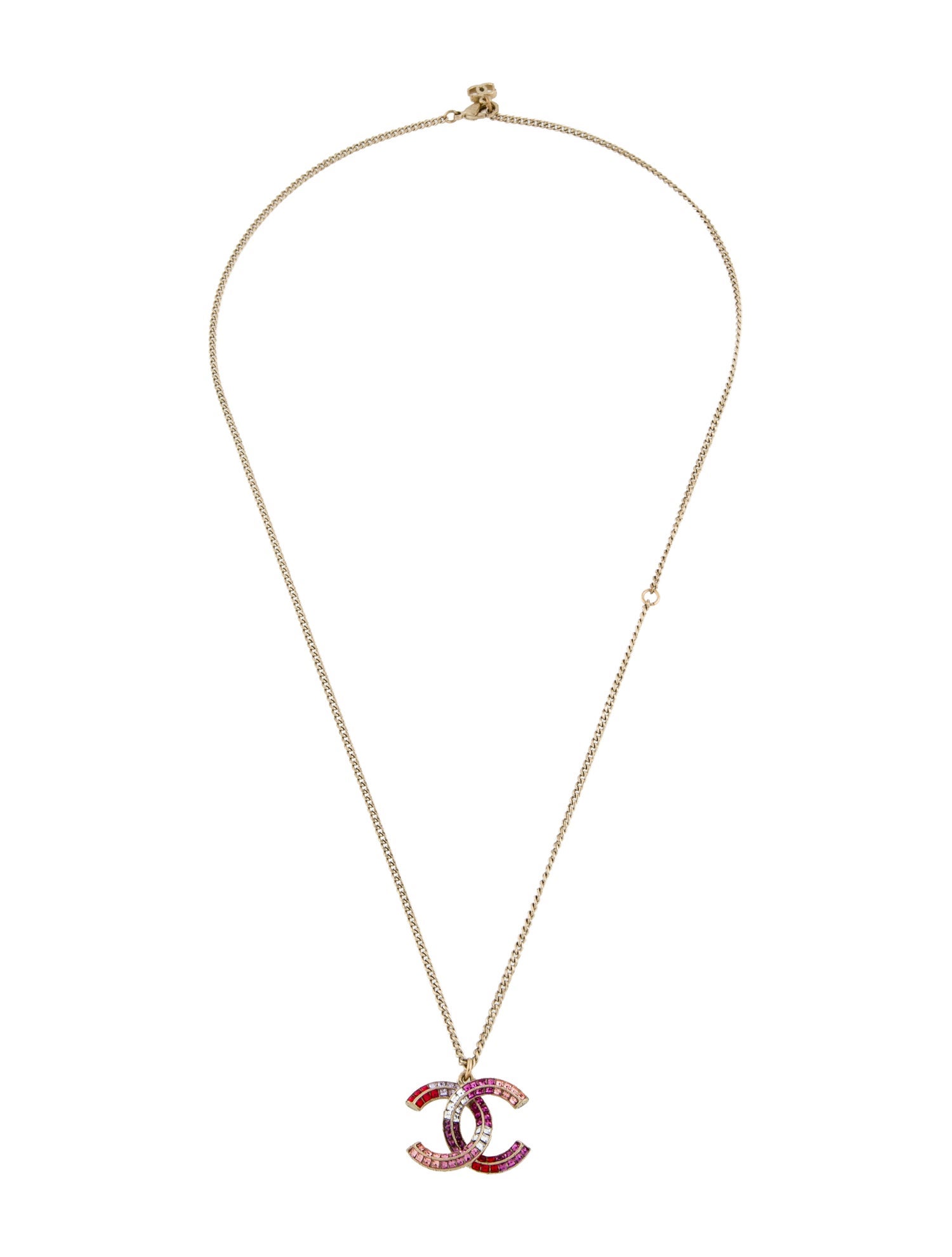 Chanel Strass CC Pendant Necklace