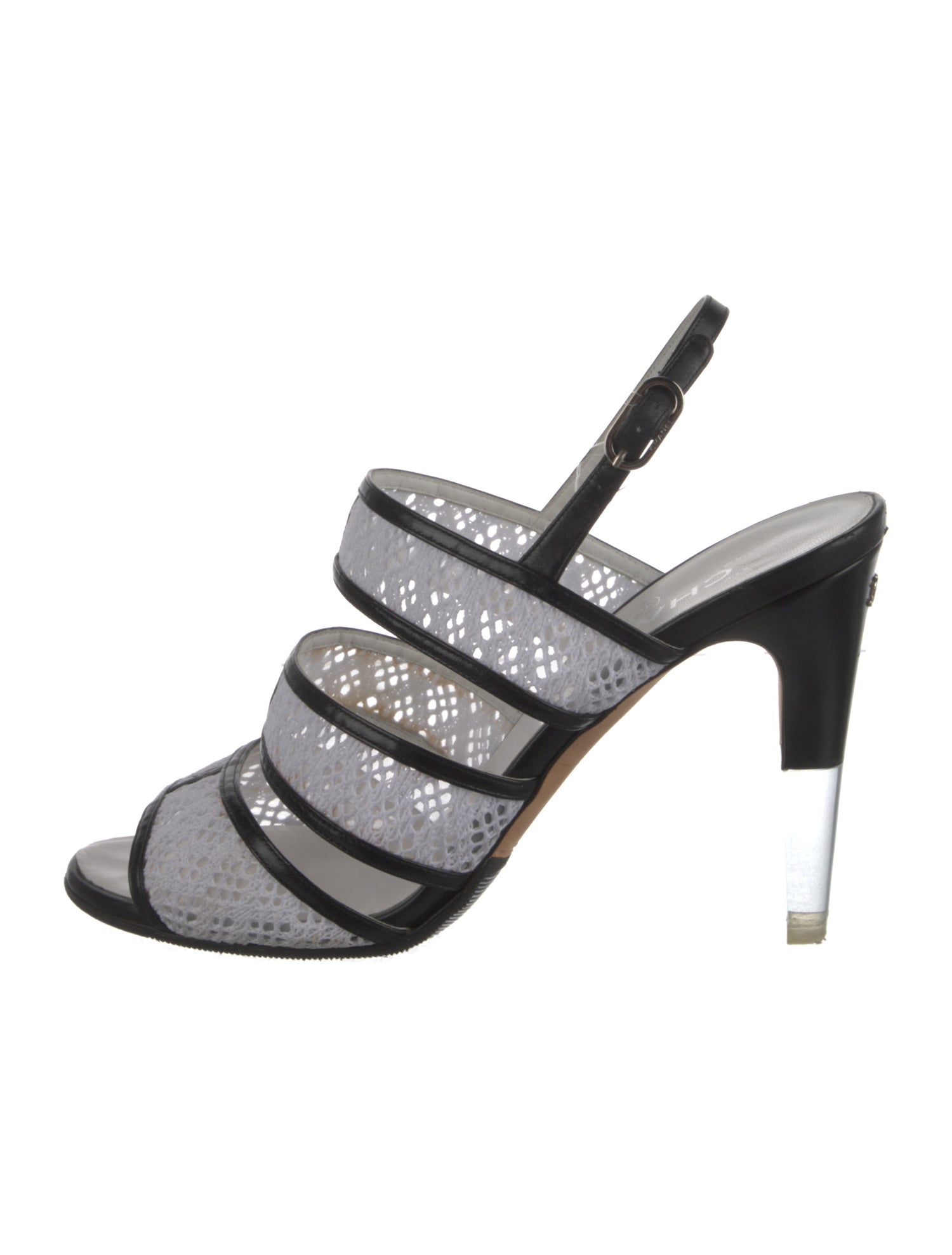 Chanel Vintage Leather Slingback Sandals