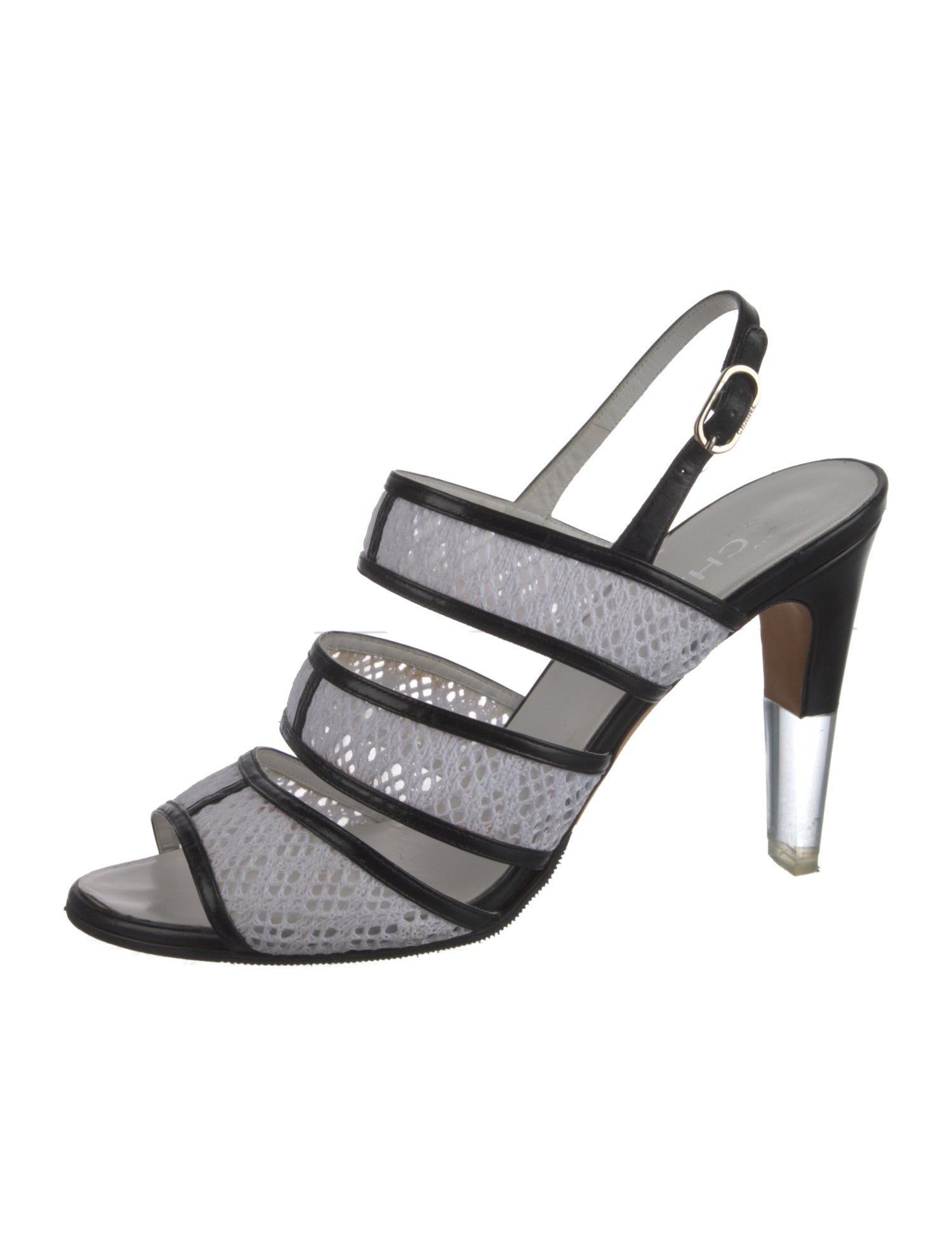 Chanel Vintage Leather Slingback Sandals