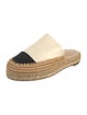 Chanel Interlocking CC Logo Leather Espadrilles