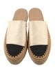 Chanel Interlocking CC Logo Leather Espadrilles