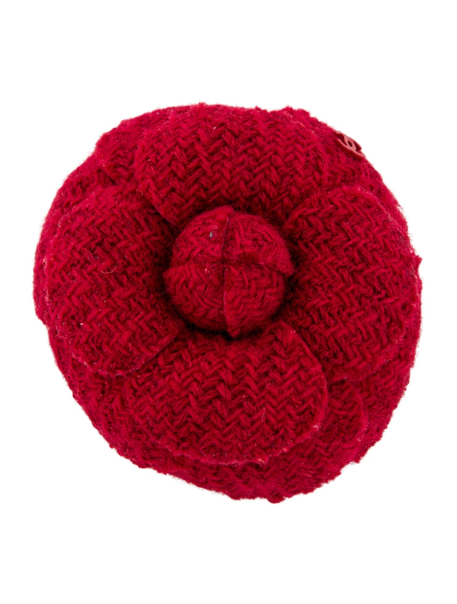 Chanel 2024 Tweed Camellia Brooch