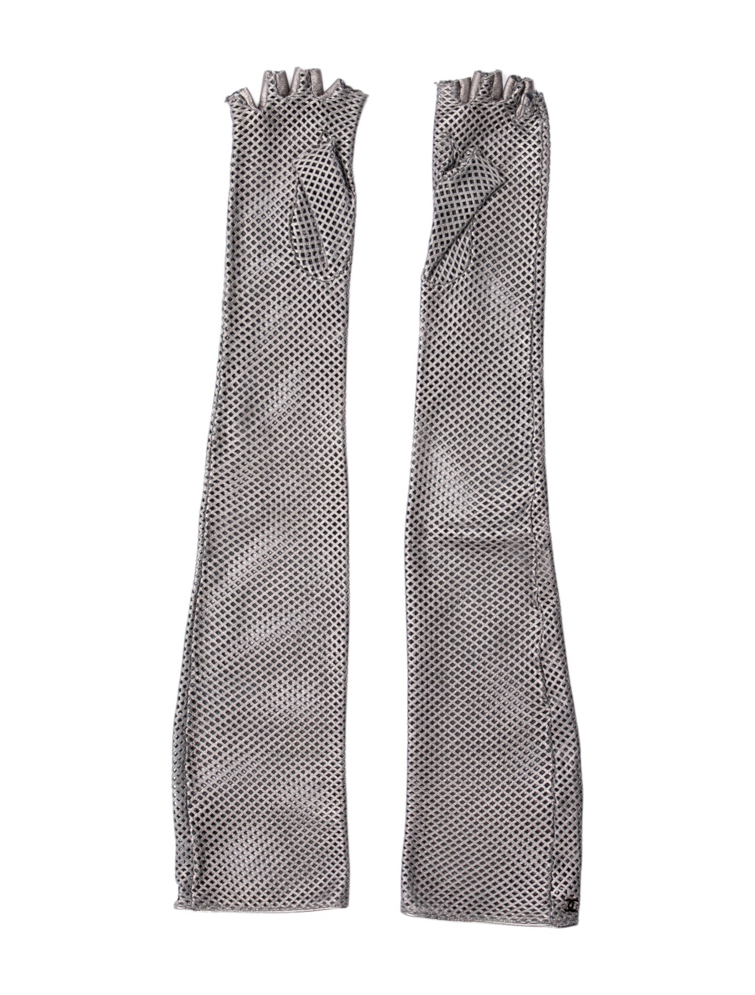 Chanel Leather Fingerless Gloves
