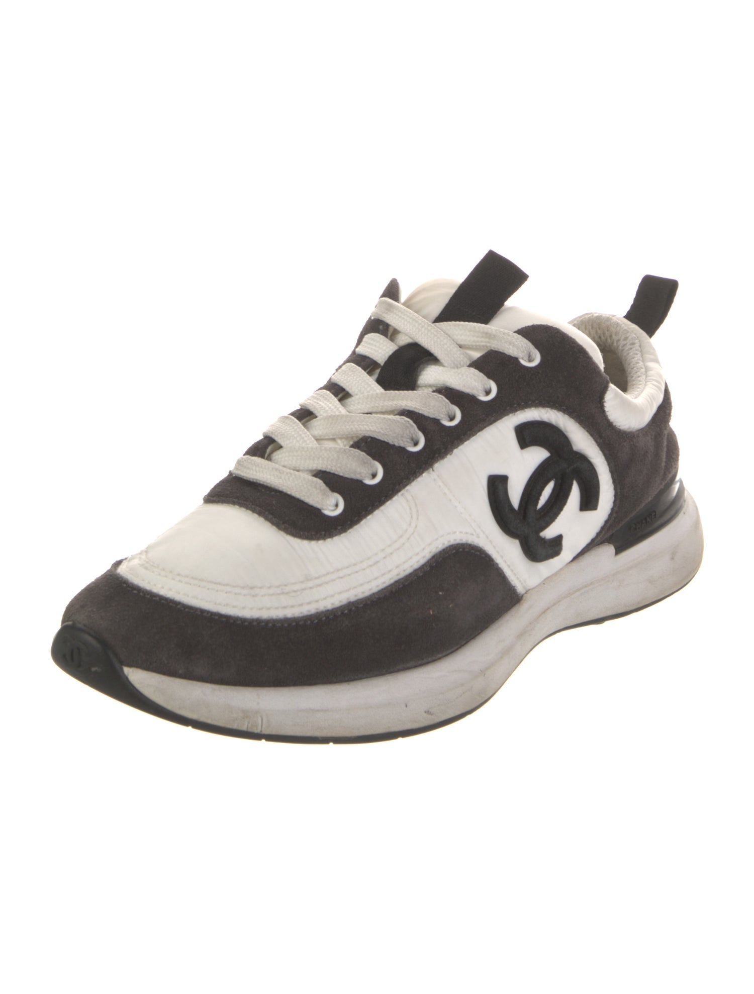 Chanel Interlocking CC Logo Nylon Sneakers
