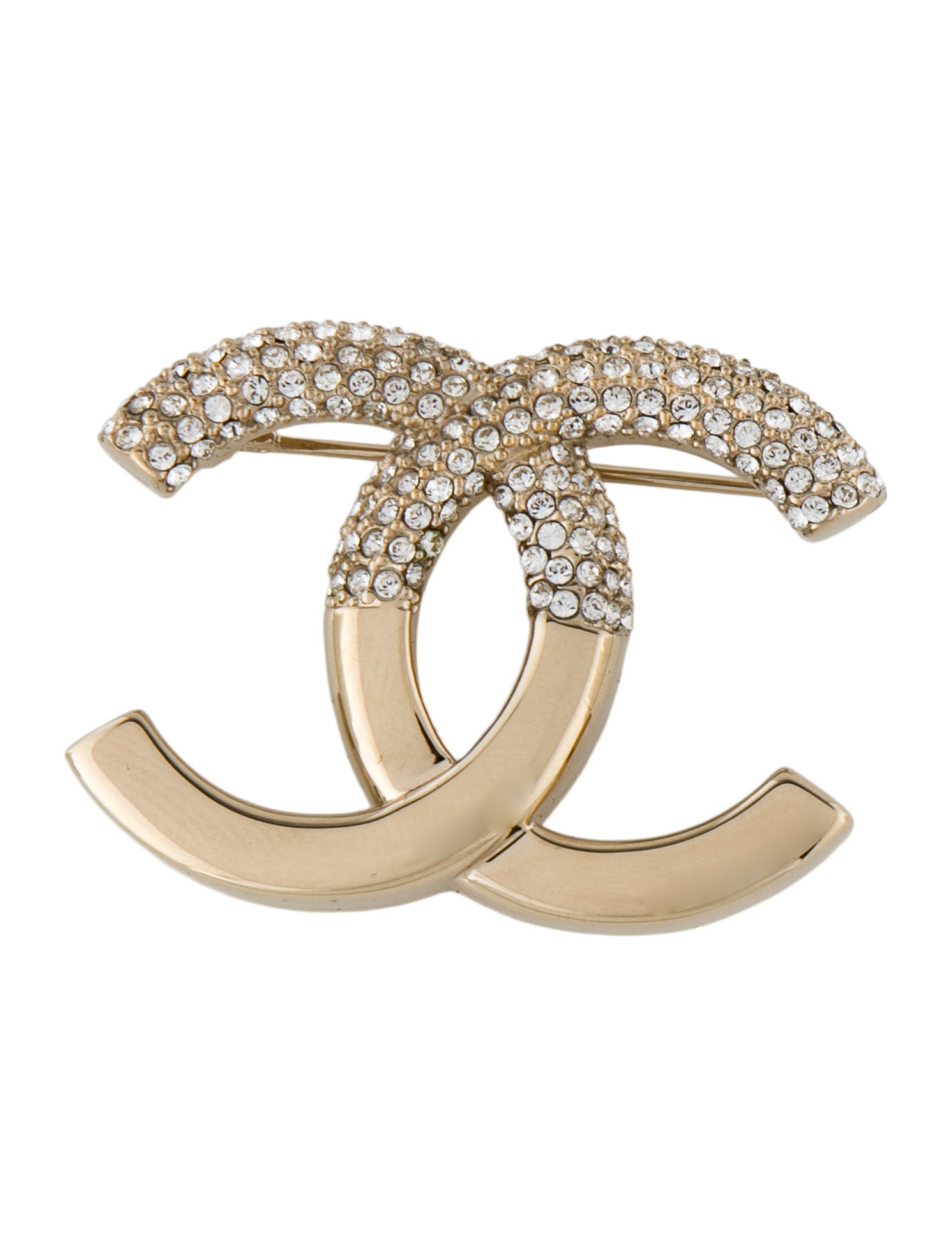 Chanel 2022 Strass CC Brooch