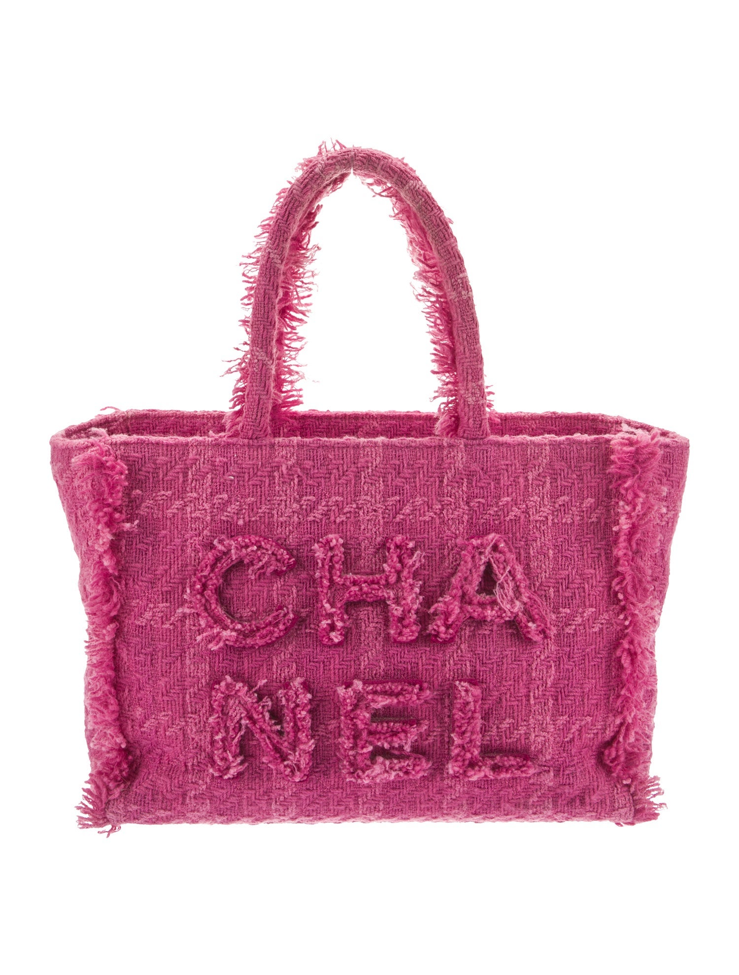 Chanel Tweed Giant Logo Shopping Tote