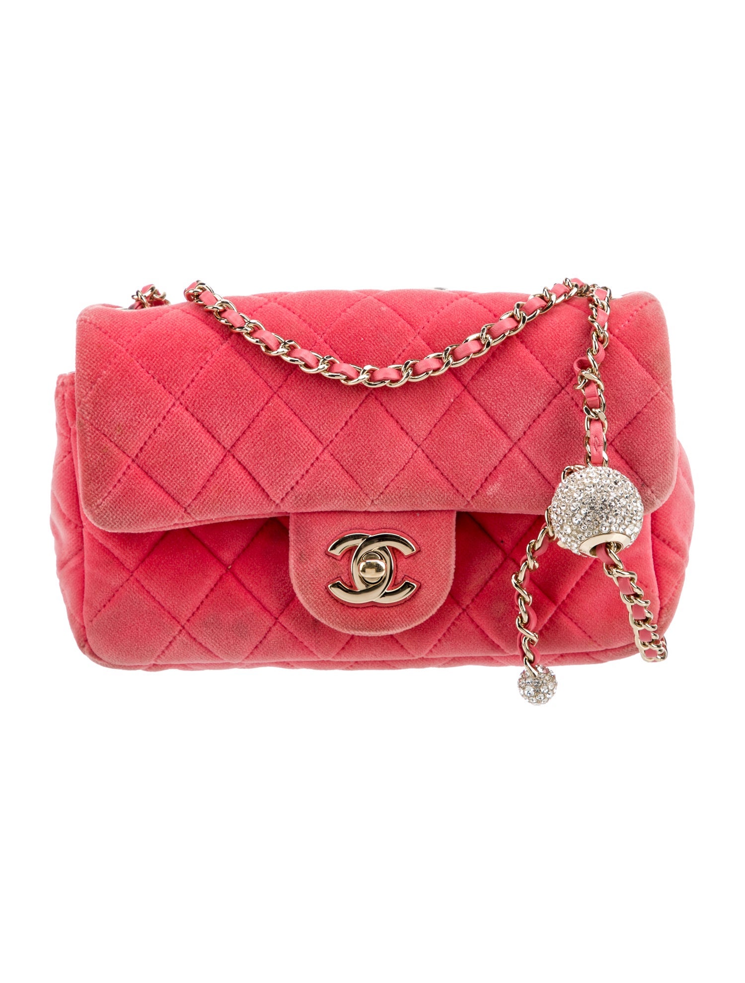 Chanel Velvet Pearl Crush Rectangular Mini Flap Bag