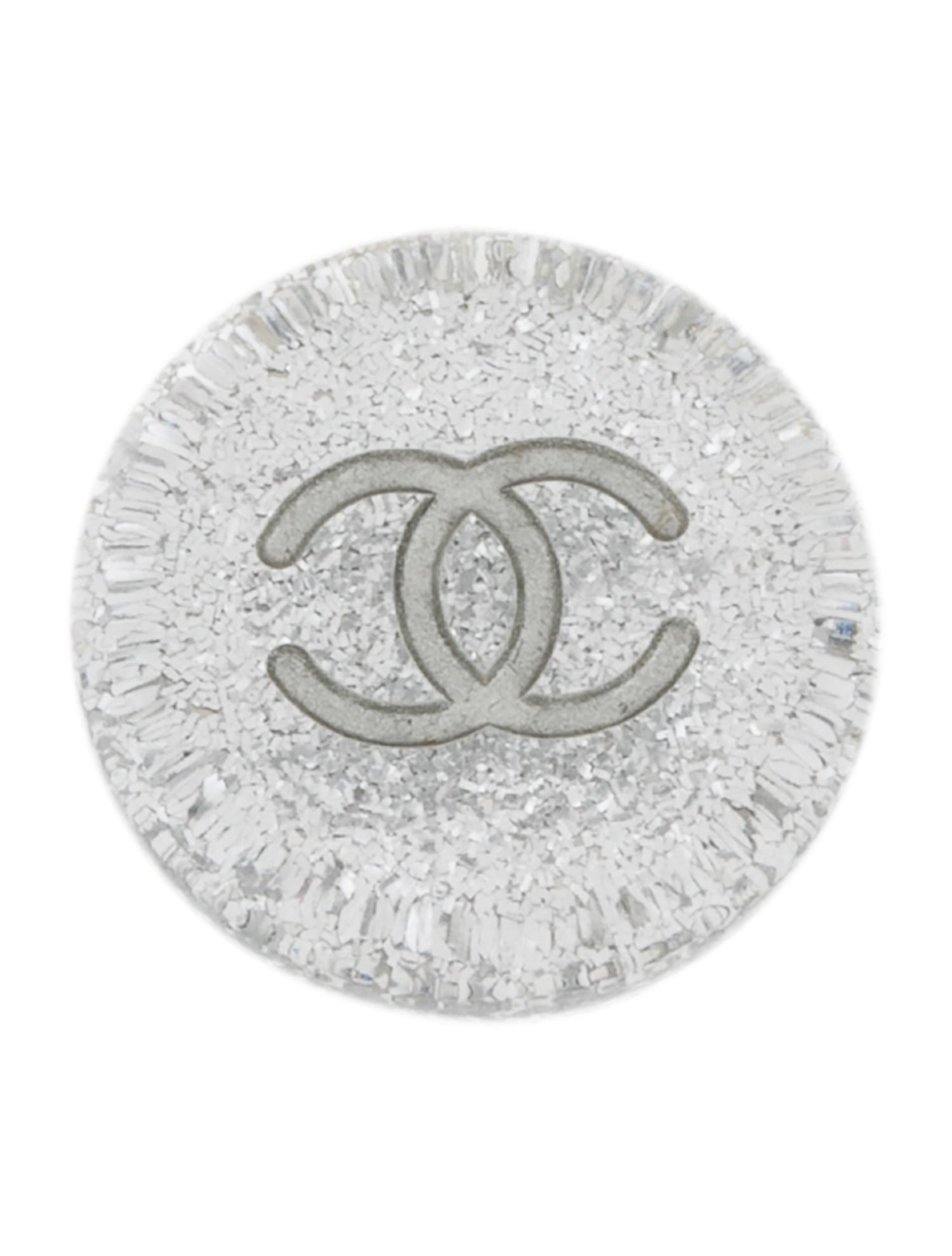 Chanel Vintage Resin CC Single Clip-On Earring