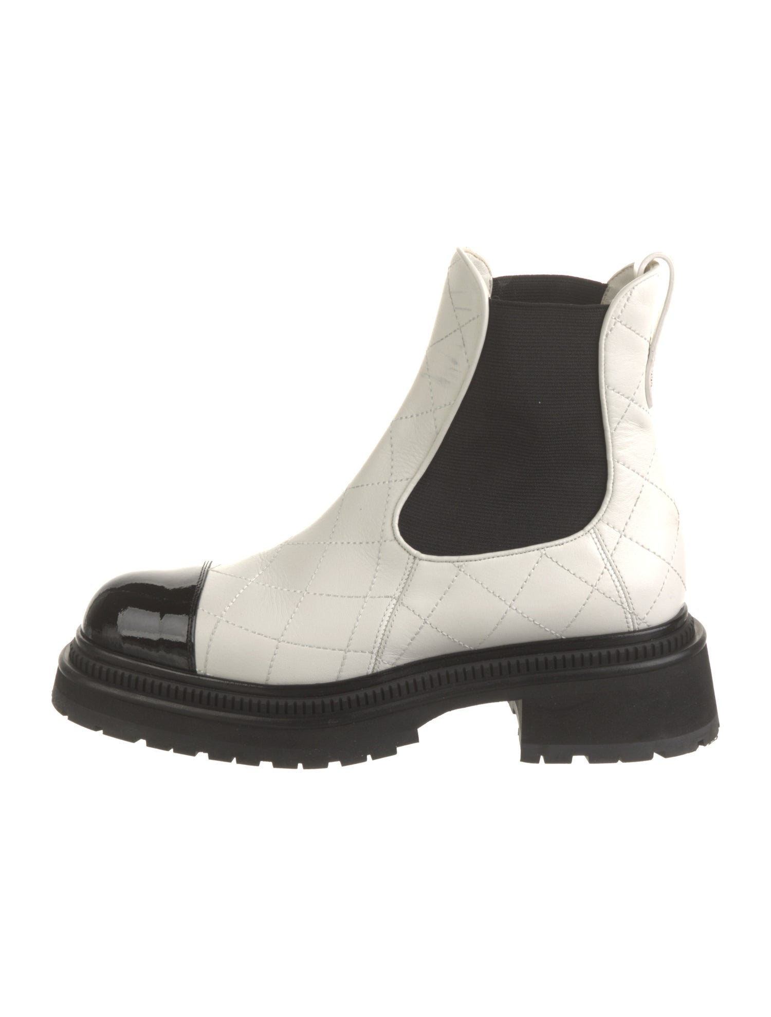 Chanel 2023 Interlocking CC Logo Chelsea Boots