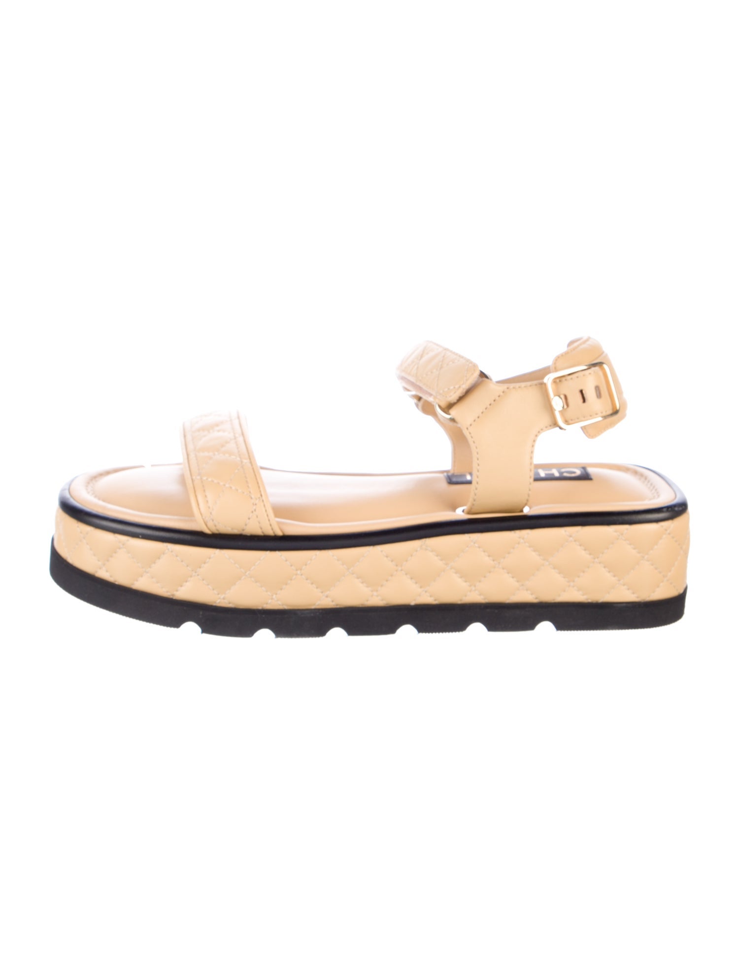 Chanel 2022 Interlocking CC Logo Sandals