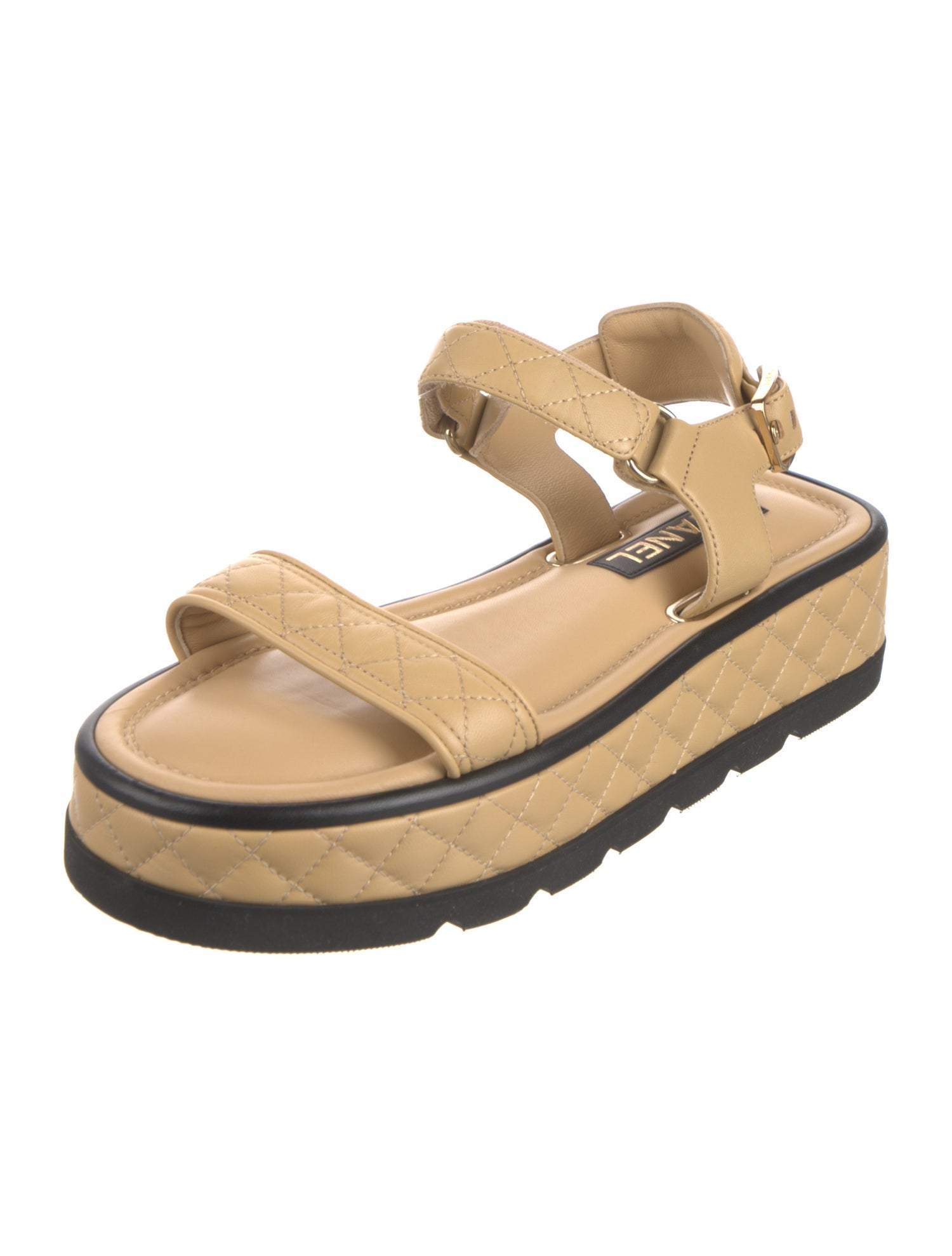 Chanel 2022 Interlocking CC Logo Sandals