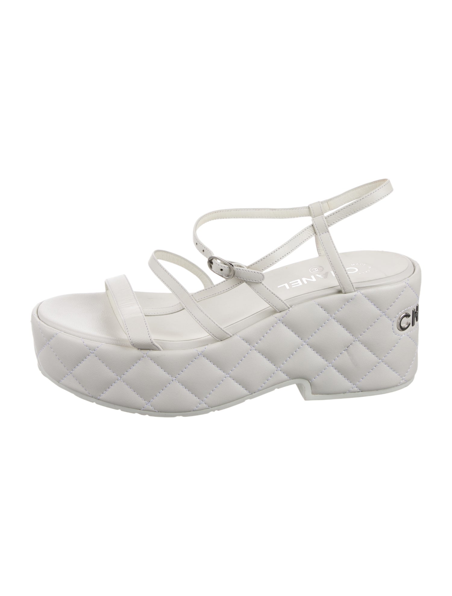 Chanel 2023 Quilted Pattern Sandals