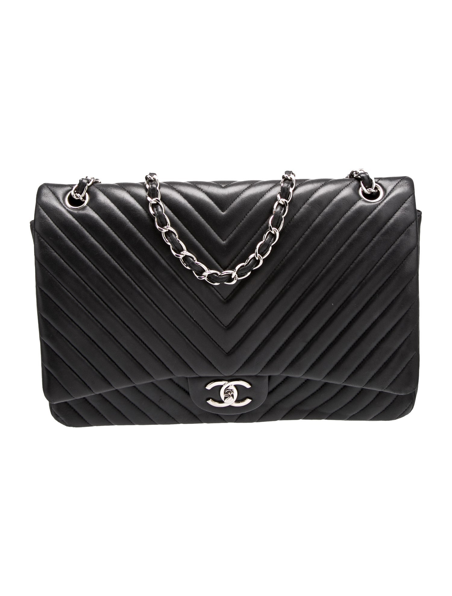 Chanel Classic Chevron Maxi Double Flap Bag