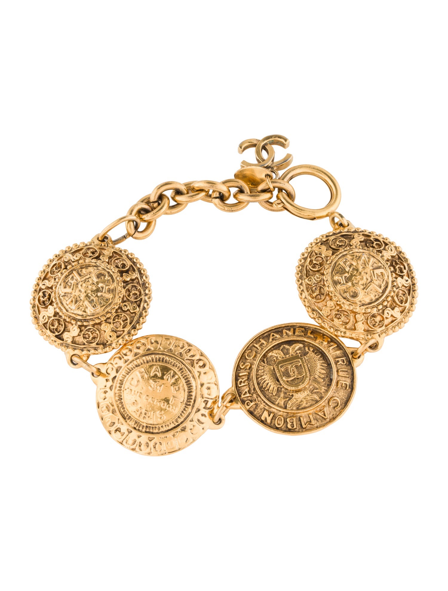 Chanel Vintage 31 Rue Cambon Medallion Station Bracelet