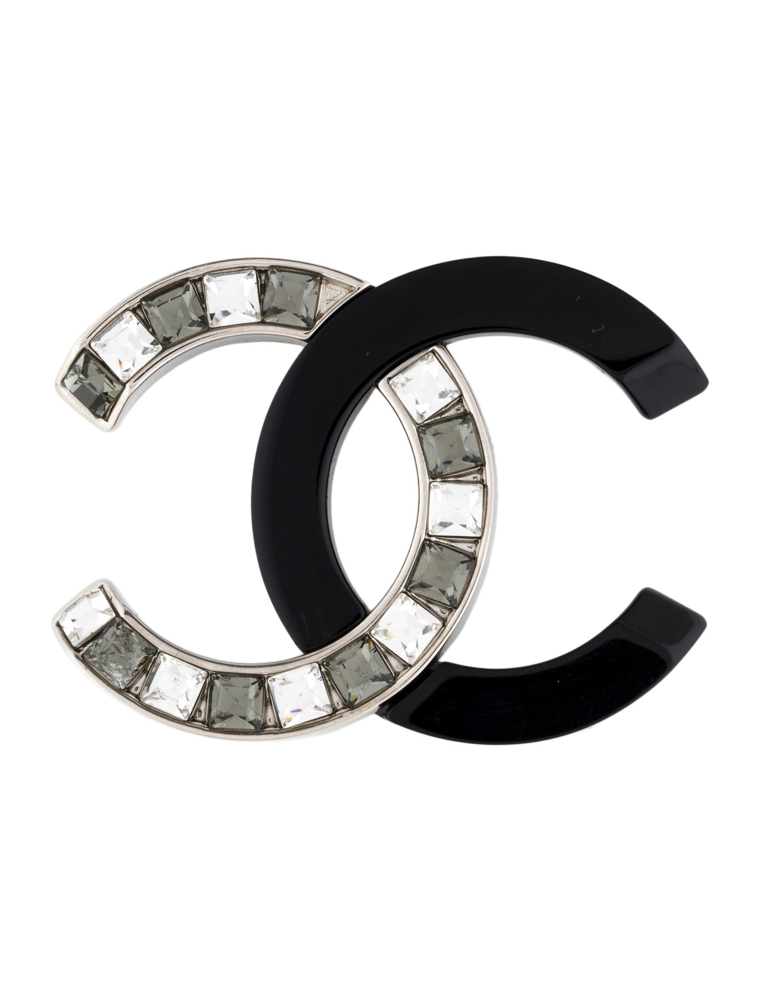 Chanel Strass & Resin CC Brooch Pin