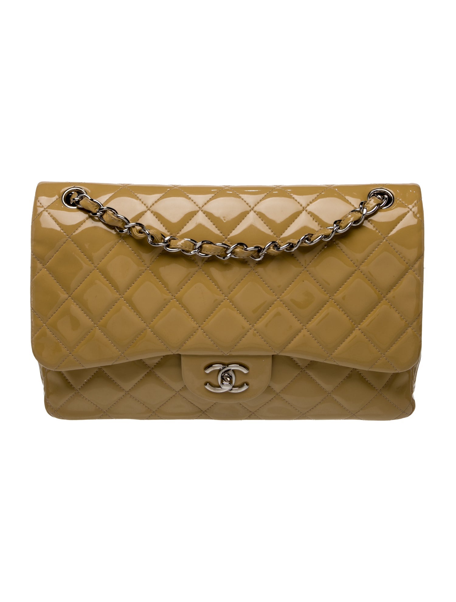Chanel Classic Patent Jumbo Double Flap Bag