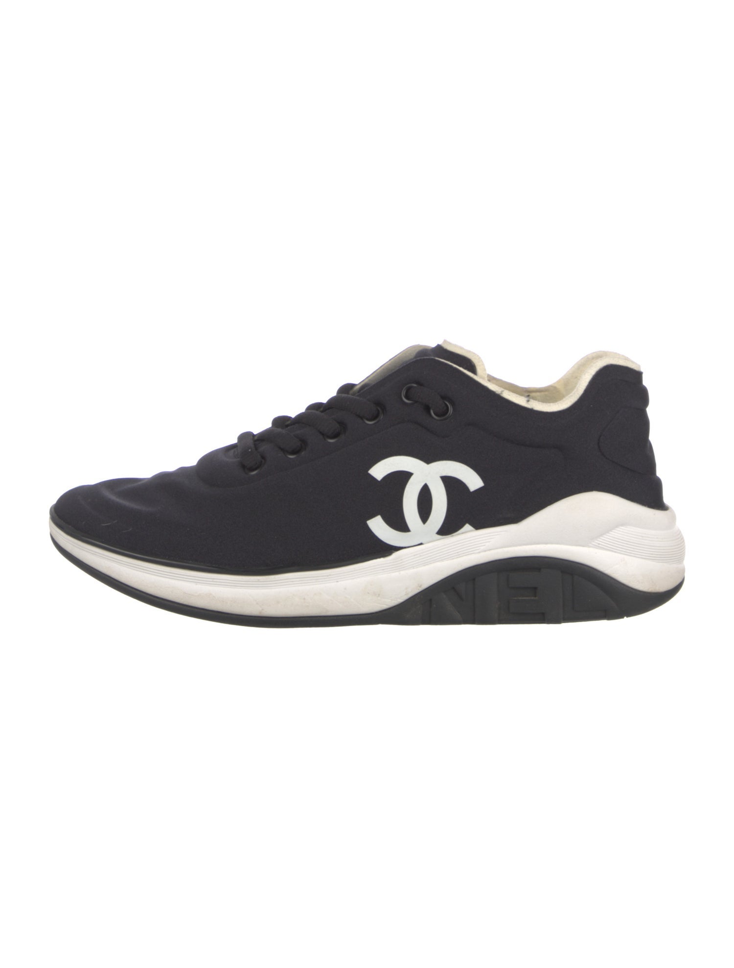 Chanel Interlocking CC Logo Nylon Sneakers