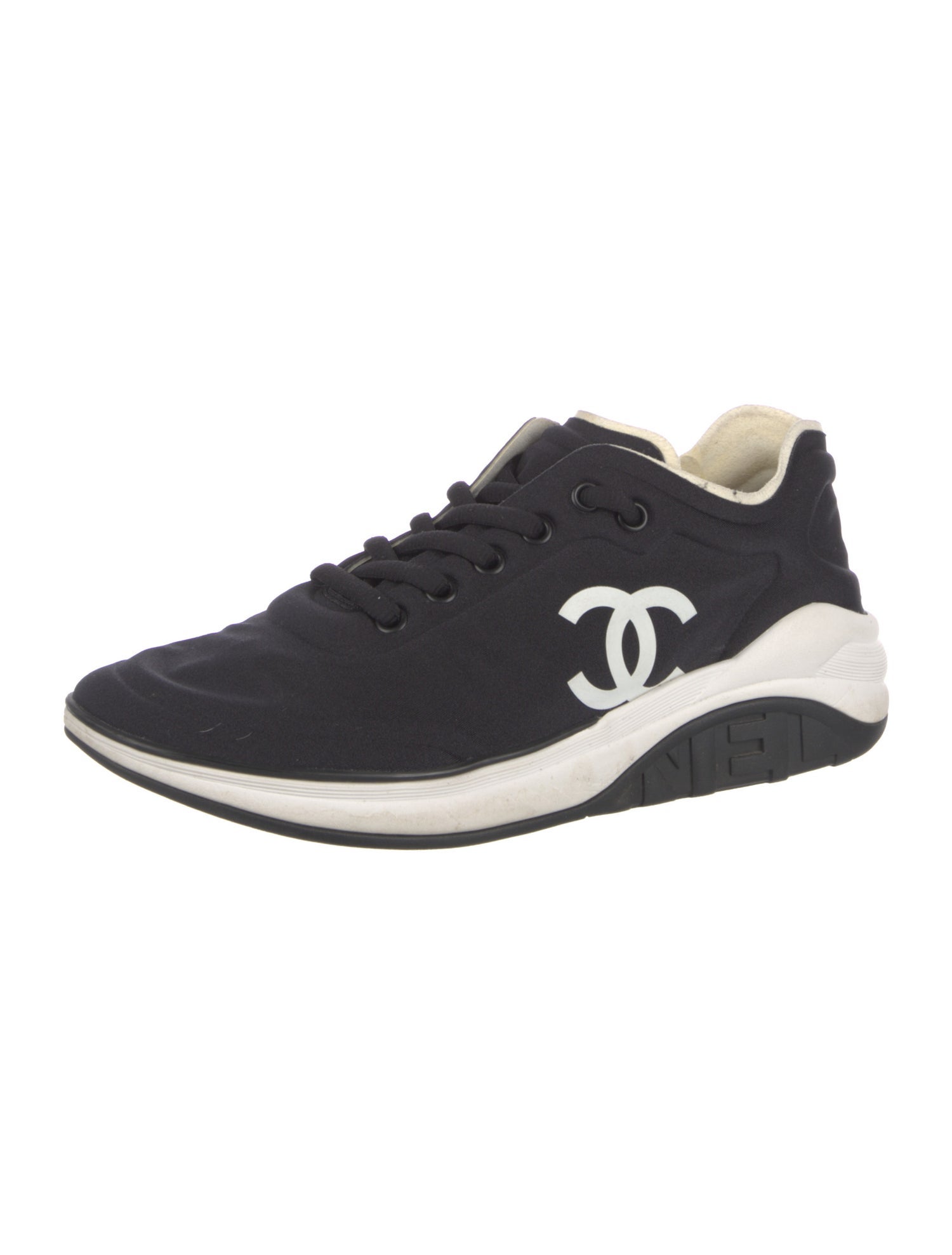 Chanel Interlocking CC Logo Nylon Sneakers
