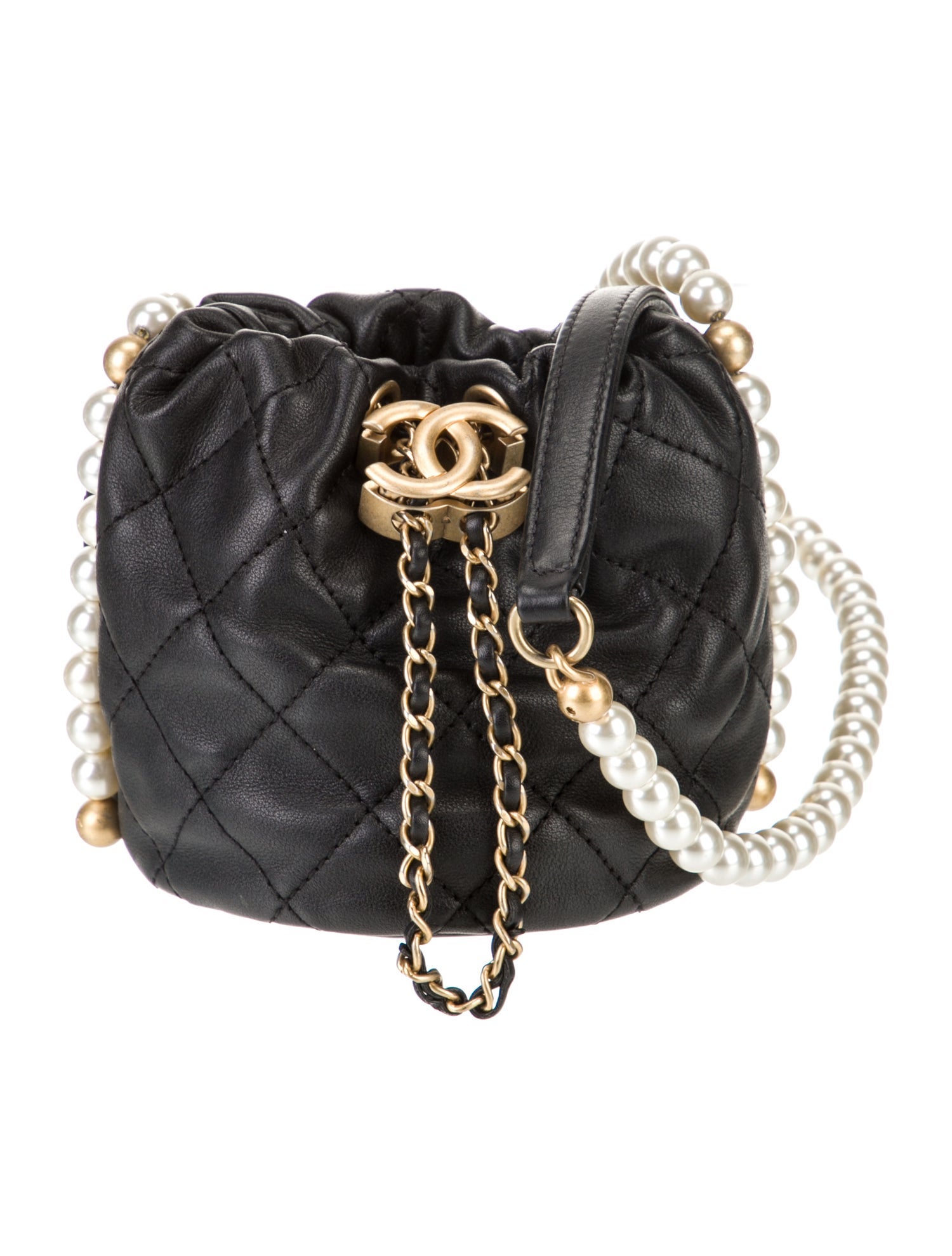Chanel Mini About Pearls Bucket Bag