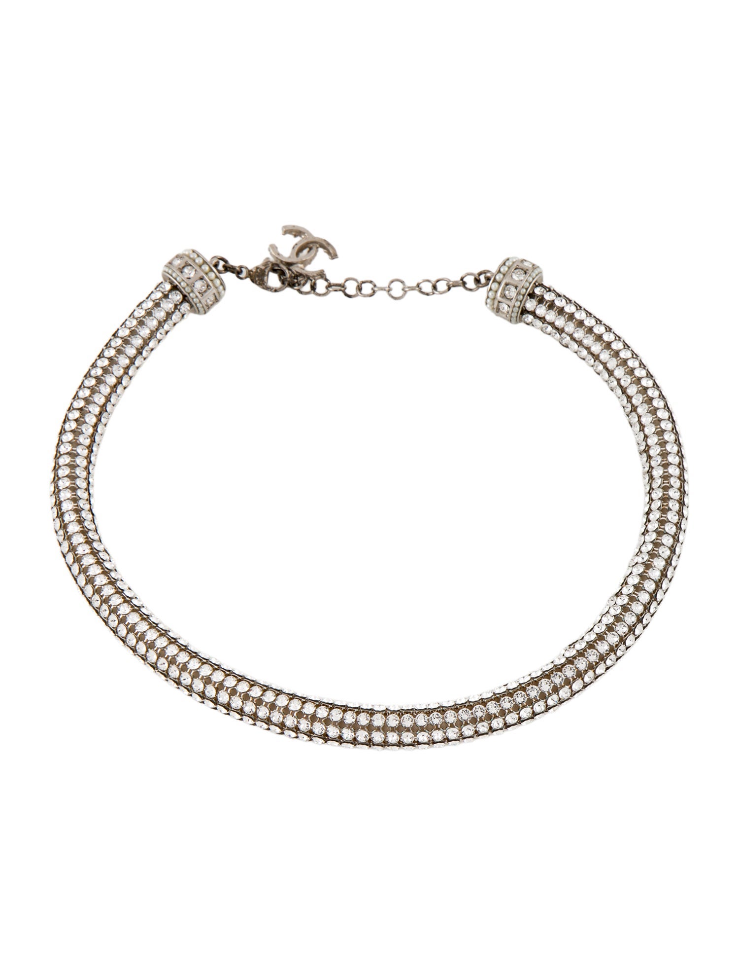 Chanel Faux Pearl & Strass Choker Necklace