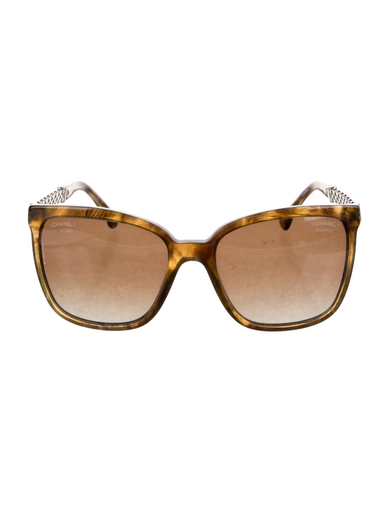 Chanel Chain-Link Accent Square Sunglasses