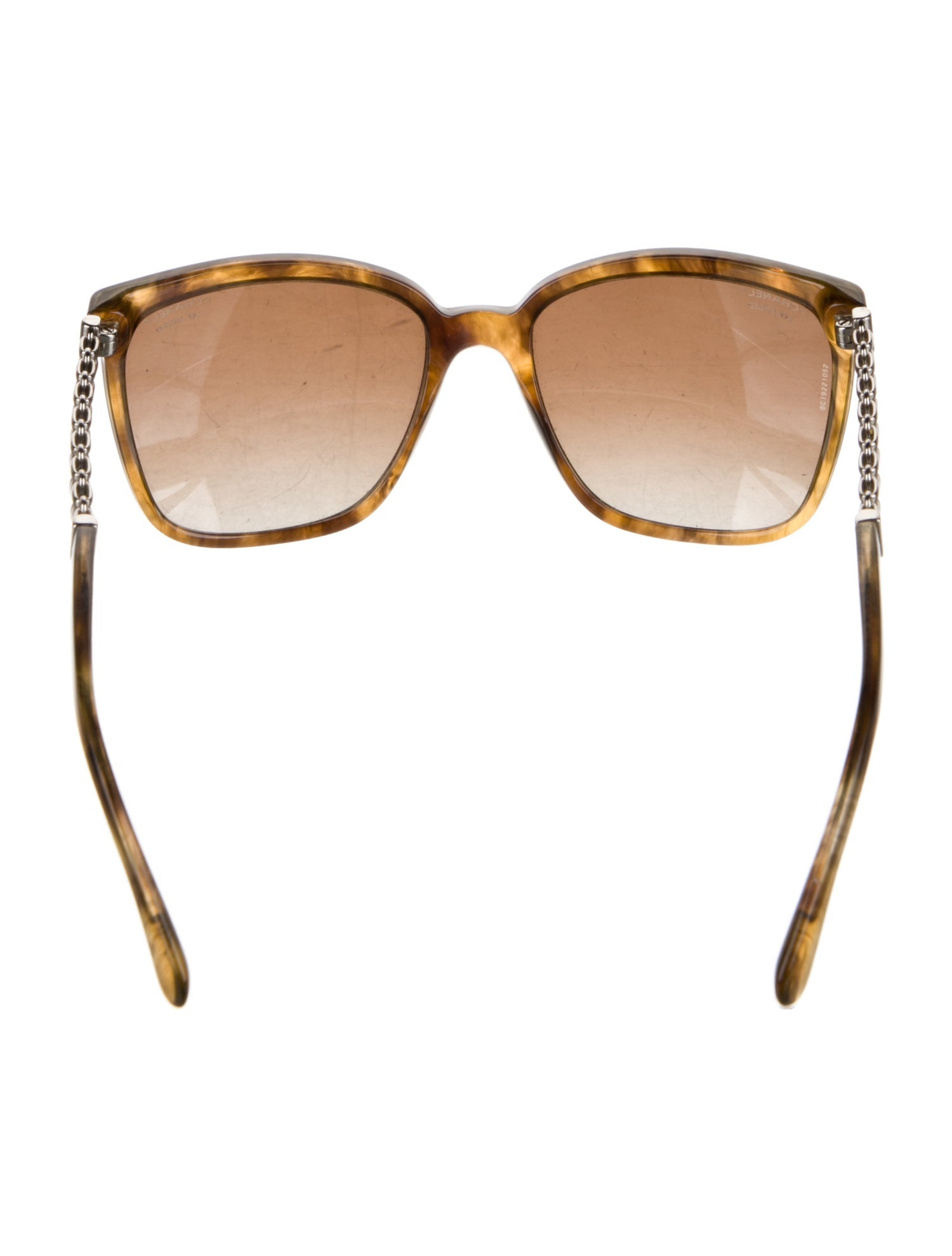 Chanel Chain-Link Accent Square Sunglasses