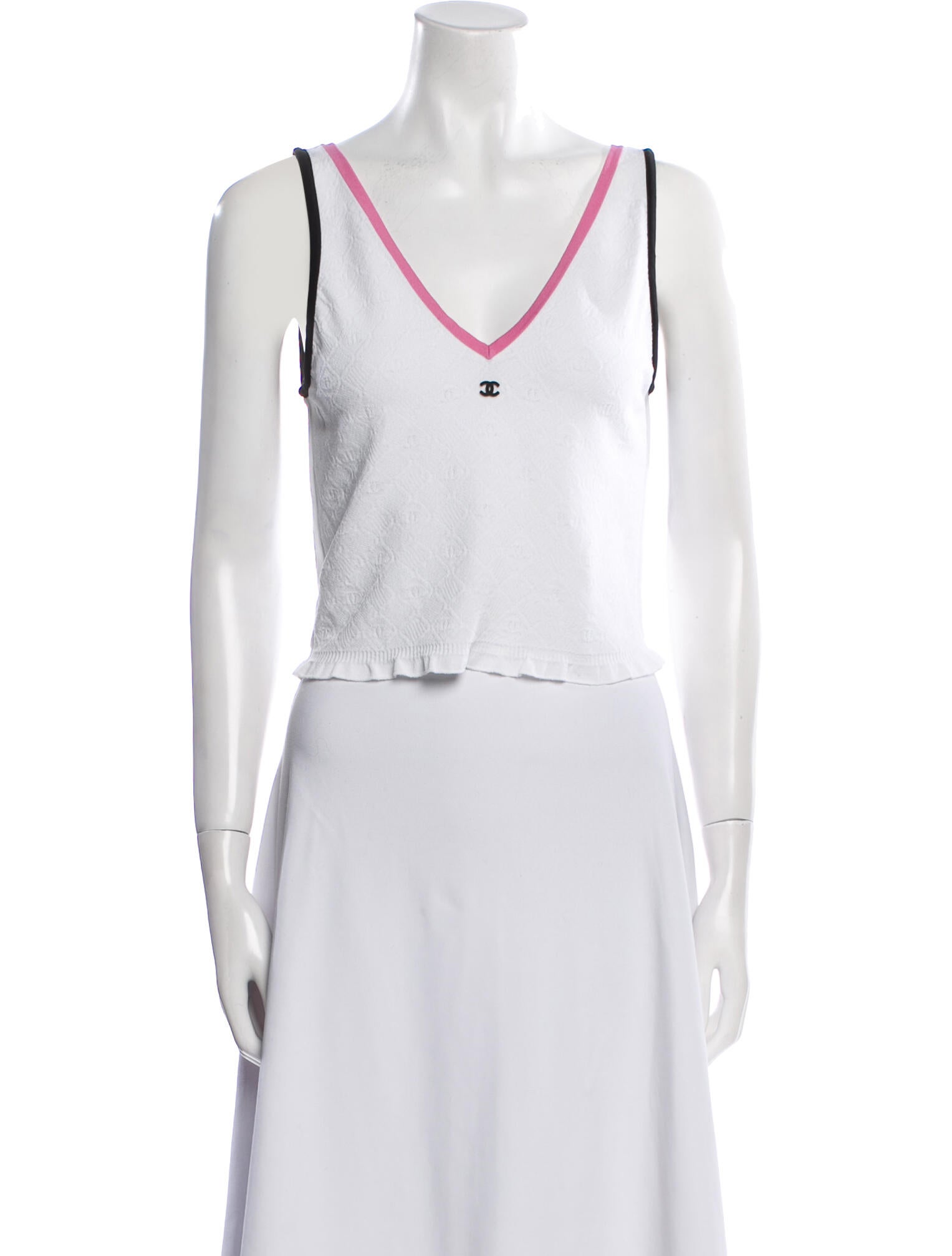 Chanel 2024 V-Neck Crop Top