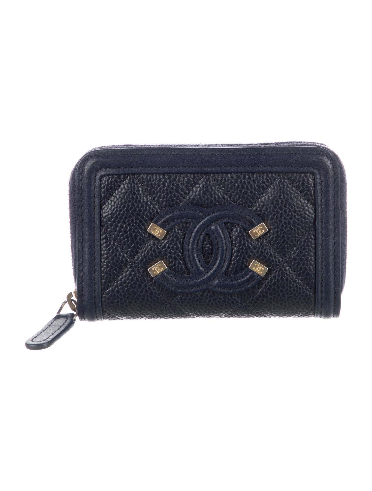 Chanel 2019 Filigree Zip Coin Purse Wallet