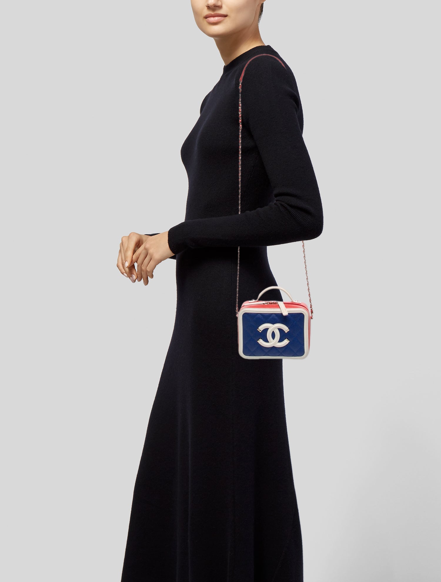 Chanel Small Filigree Vanity Case