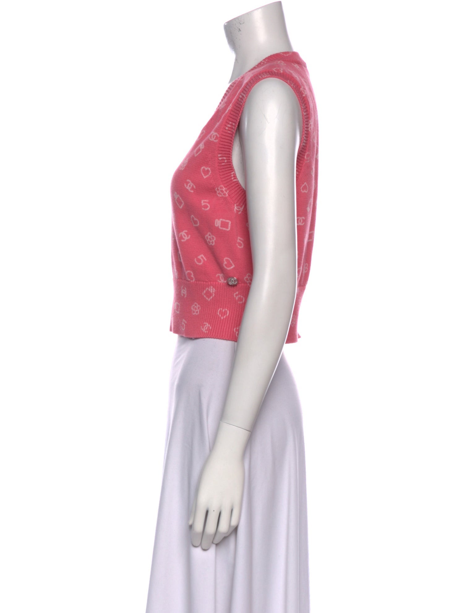 Chanel 2023 Polka Dot Print Crop Top