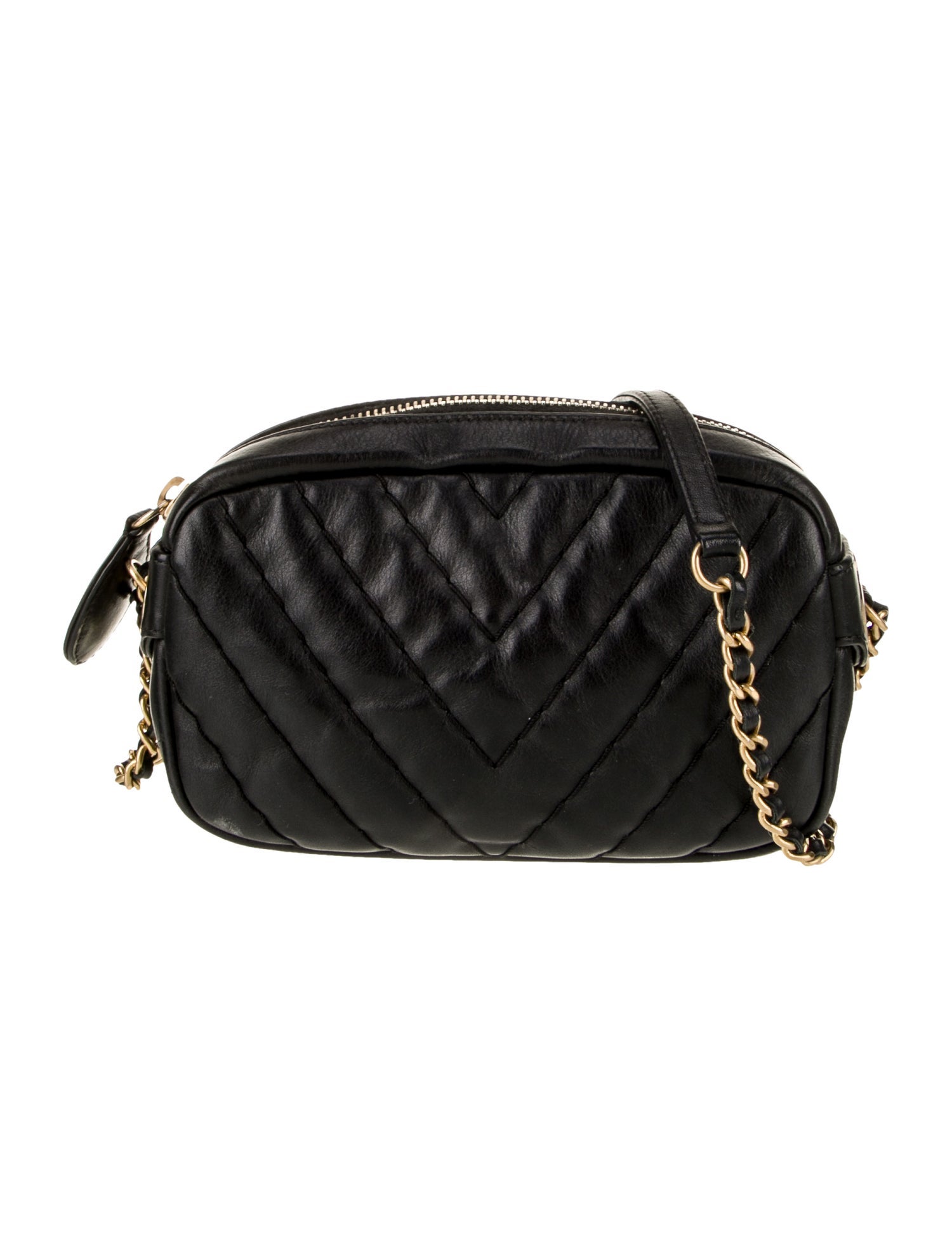 Chanel Mini Surpiqué Chevron Camera Bag