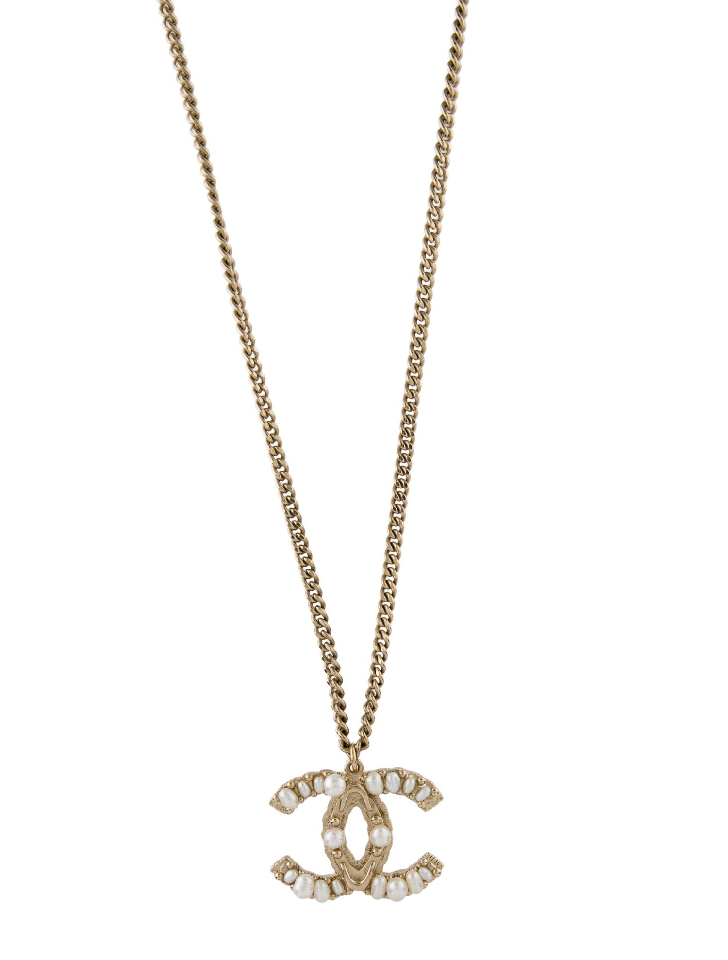 Chanel Pearl CC Long Pendant Necklace