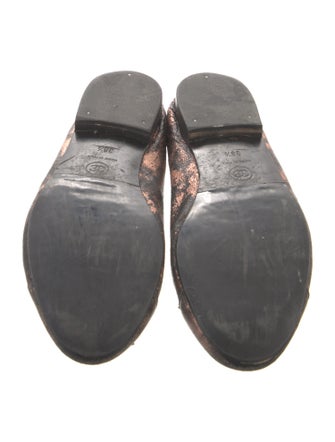 Chanel Interlocking CC Logo Leather Ballet Flats