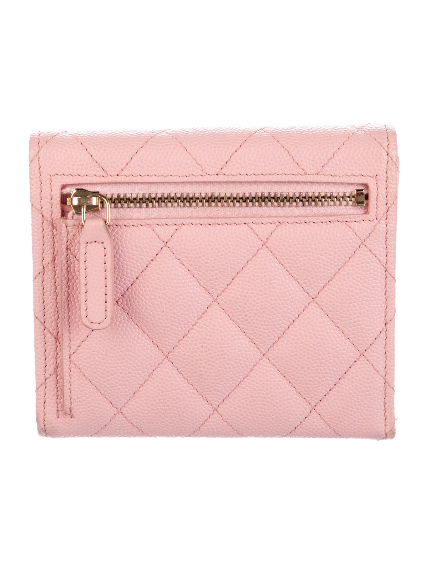 Chanel 2021 Interlocking CC Logo Compact Wallet