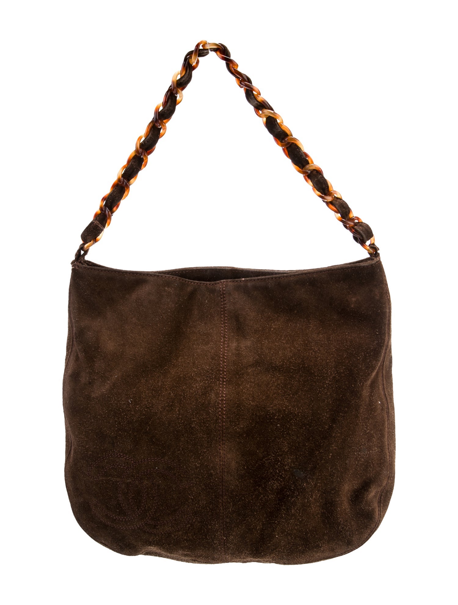 Chanel Vintage Suede CC Hobo