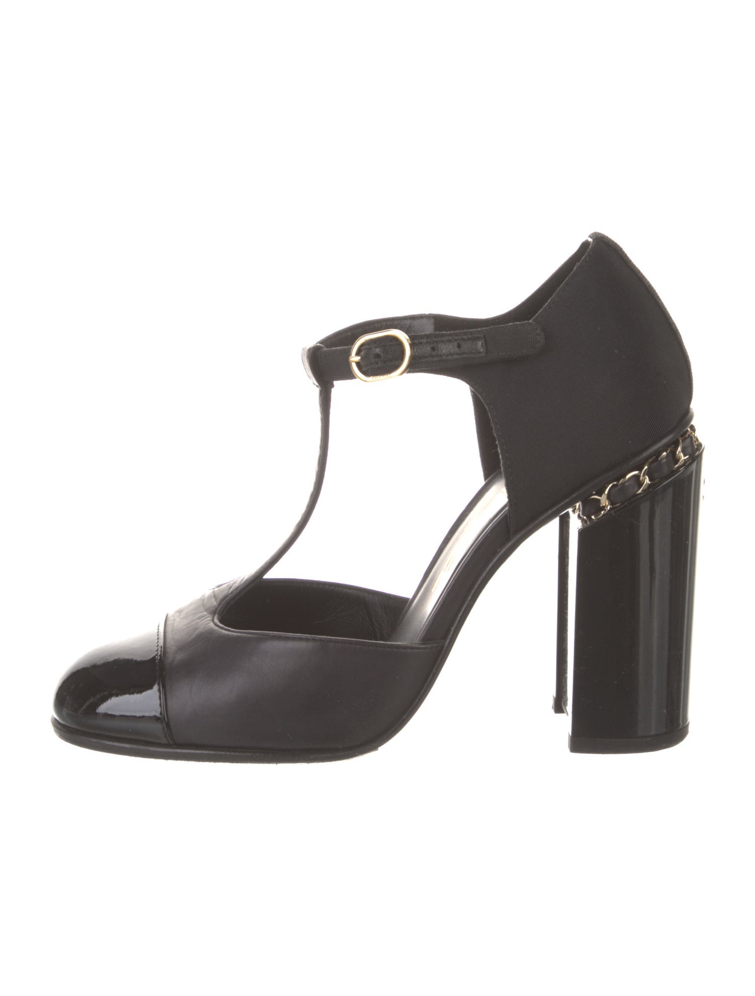 Chanel 2016 Interlocking CC Logo T-Strap Pumps