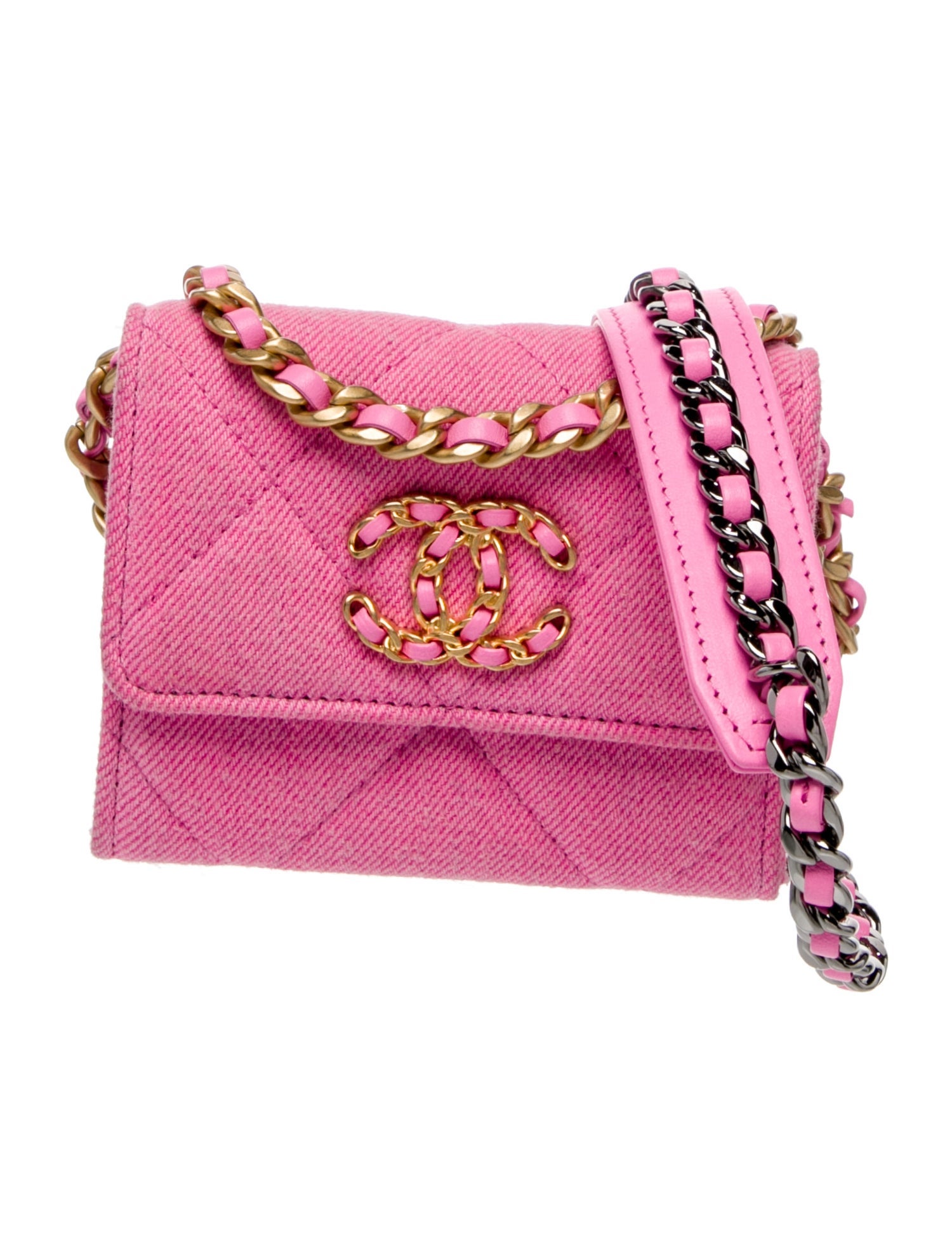 Chanel Denim 19 Wallet On Chain