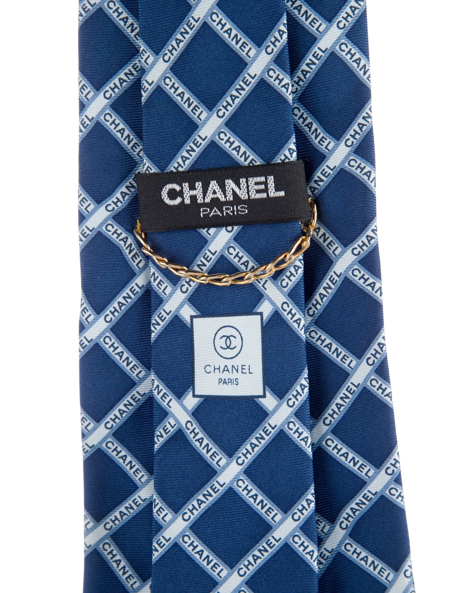 Chanel Silk Logo Tie