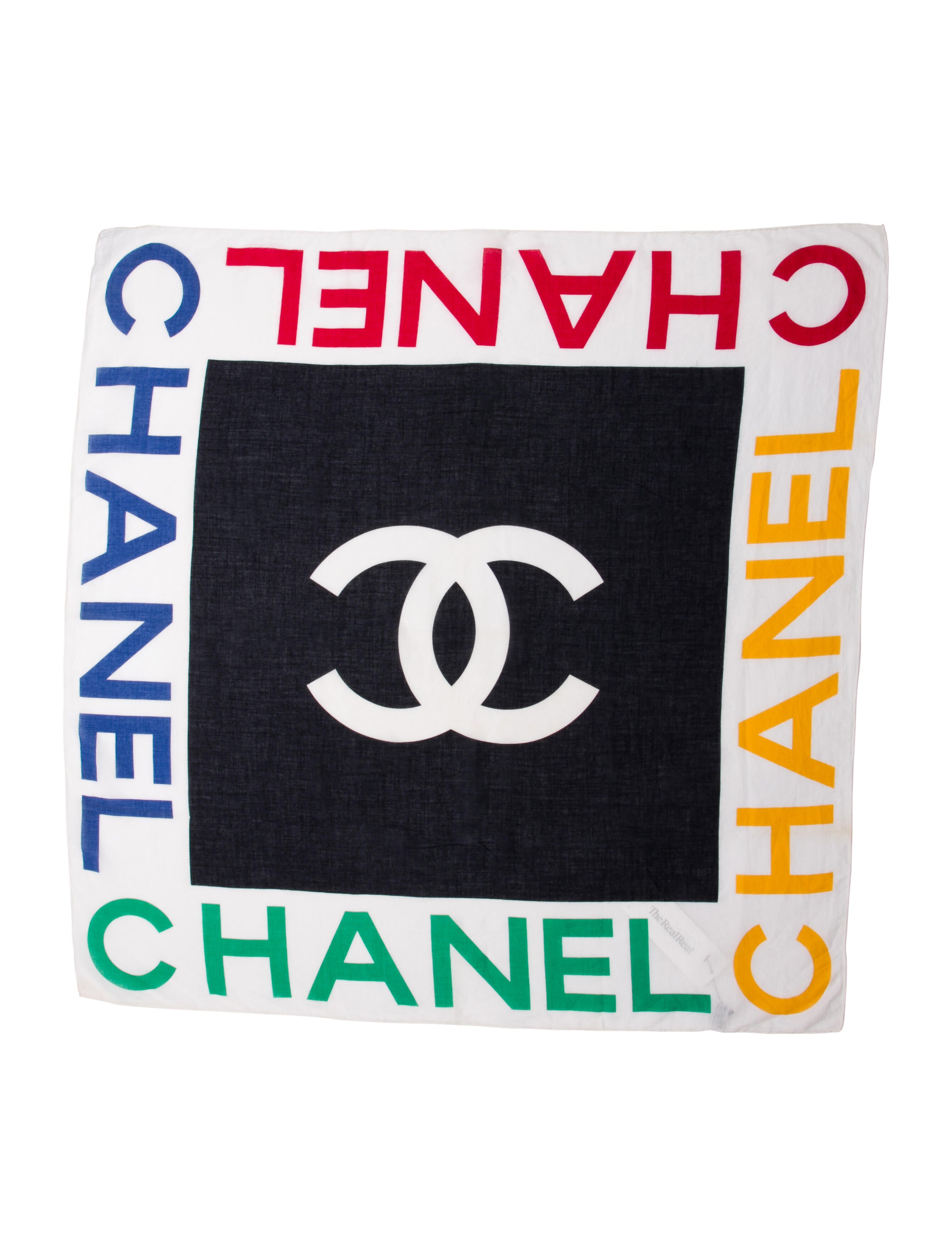 Chanel Vintage Interlocking CC Logo Scarf