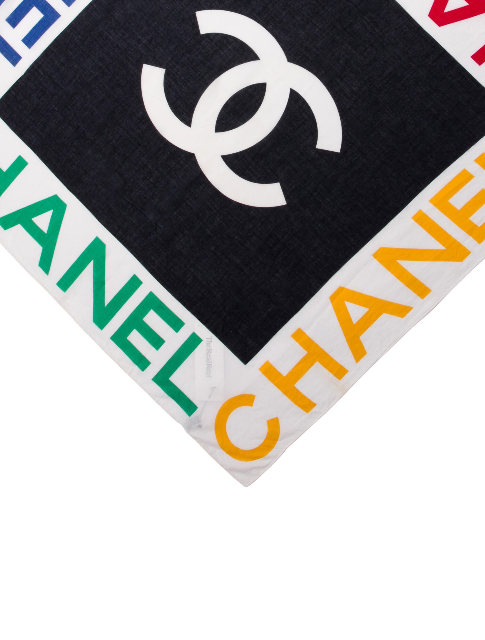 Chanel Vintage Interlocking CC Logo Scarf
