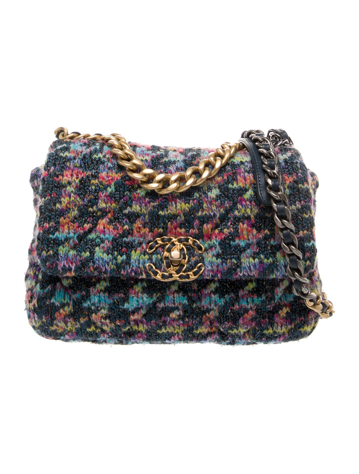 Chanel Tweed Medium 19 Flap Bag