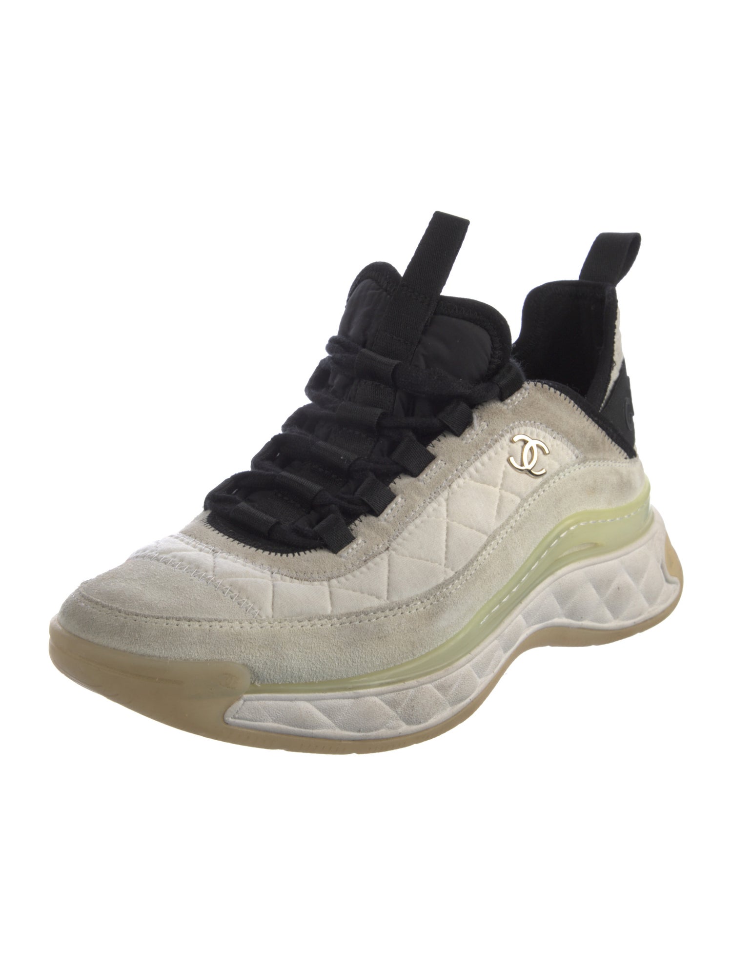 Chanel Suede Printed Sneakers