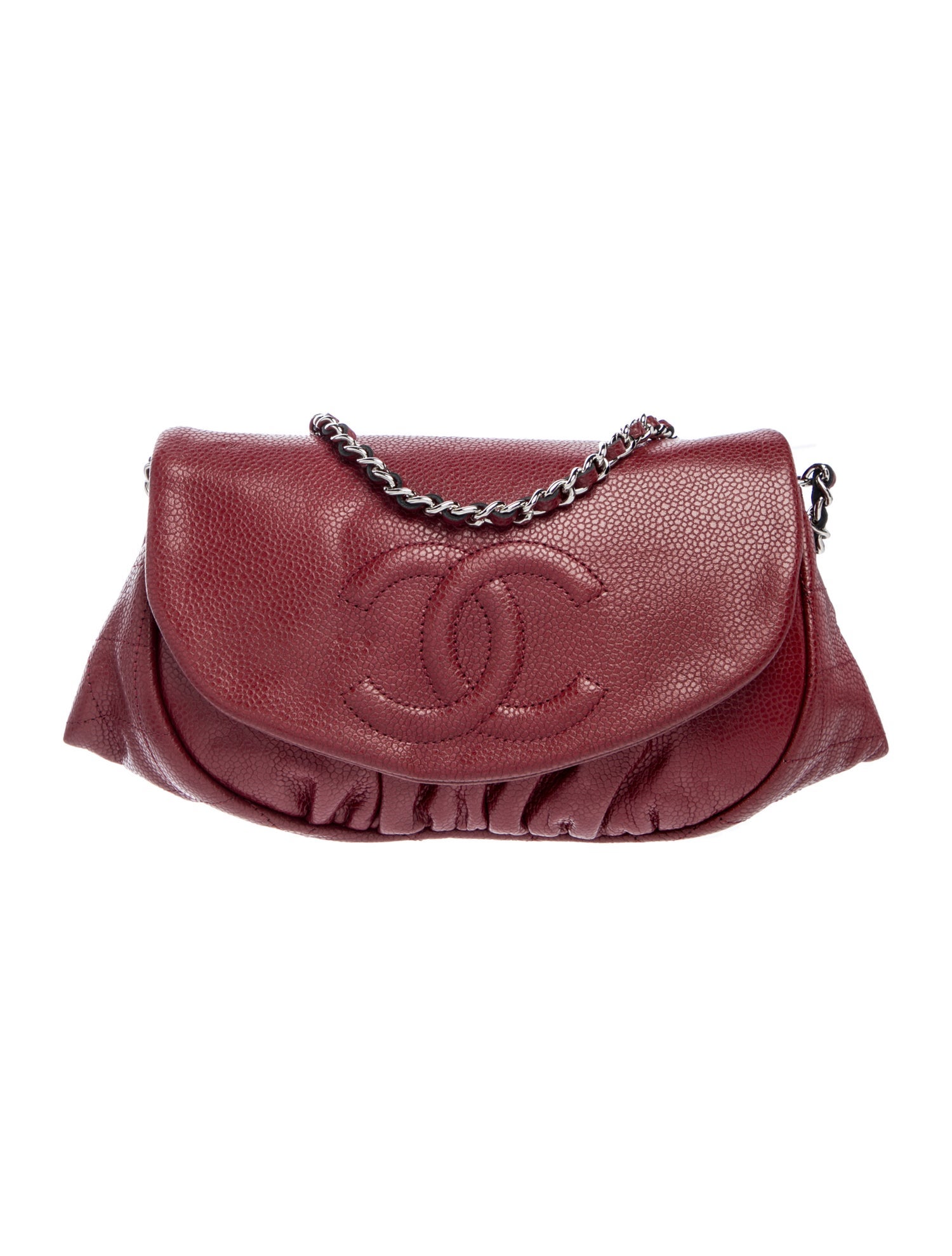 Chanel Caviar Half Moon Wallet On Chain