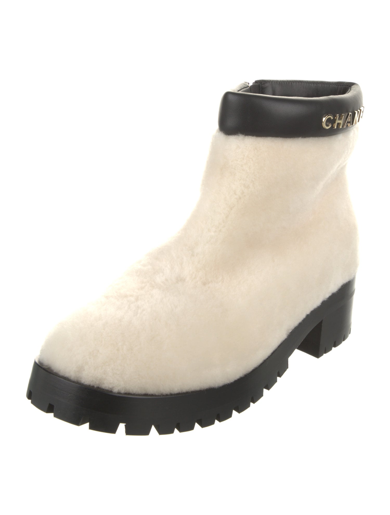 Chanel 2022 Interlocking CC Logo Moto Boots w/ Tags