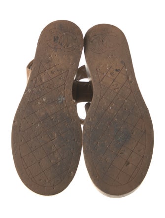Chanel 2023 Interlocking CC Logo Sandals