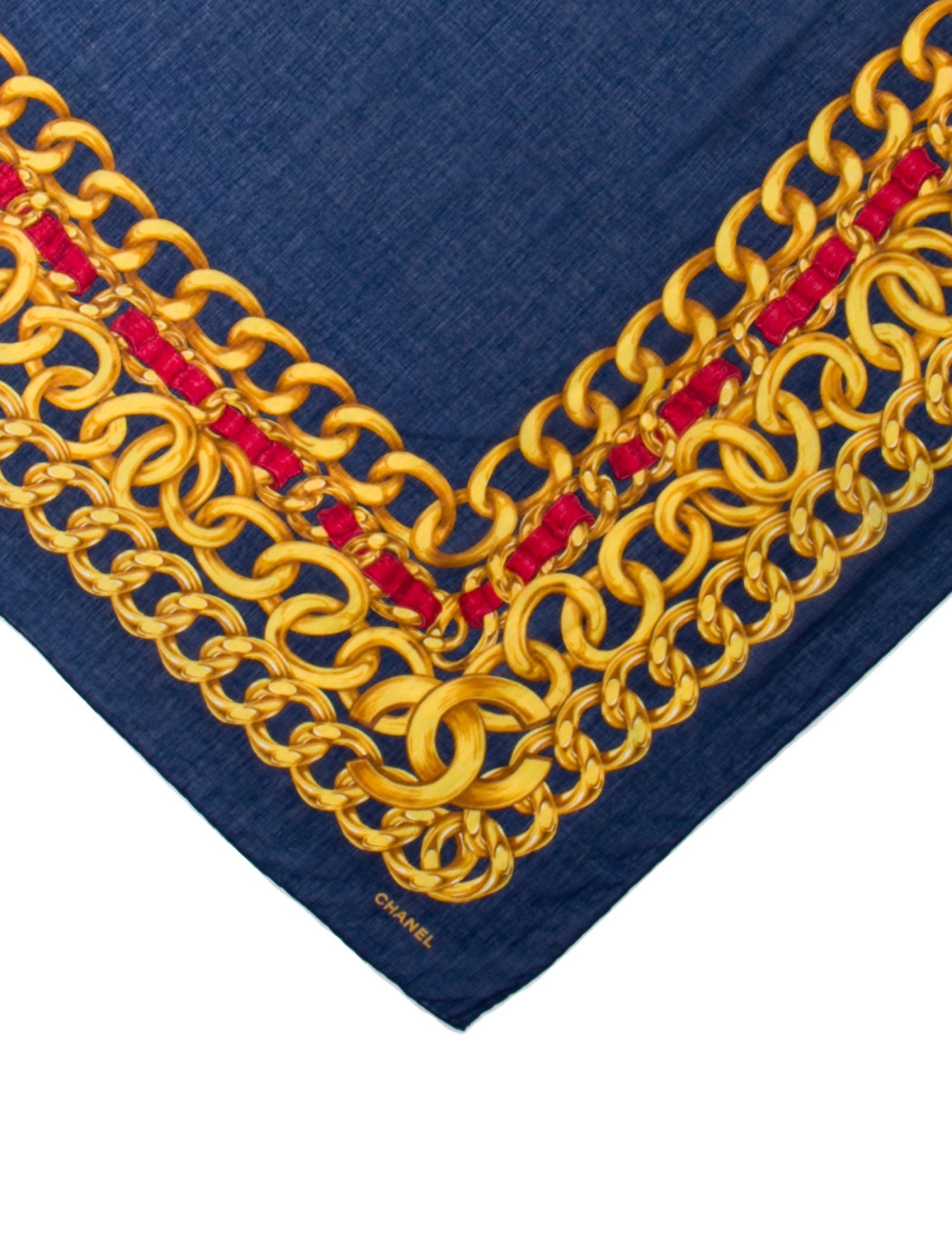 Chanel Vintage Interlocking CC Logo Scarf