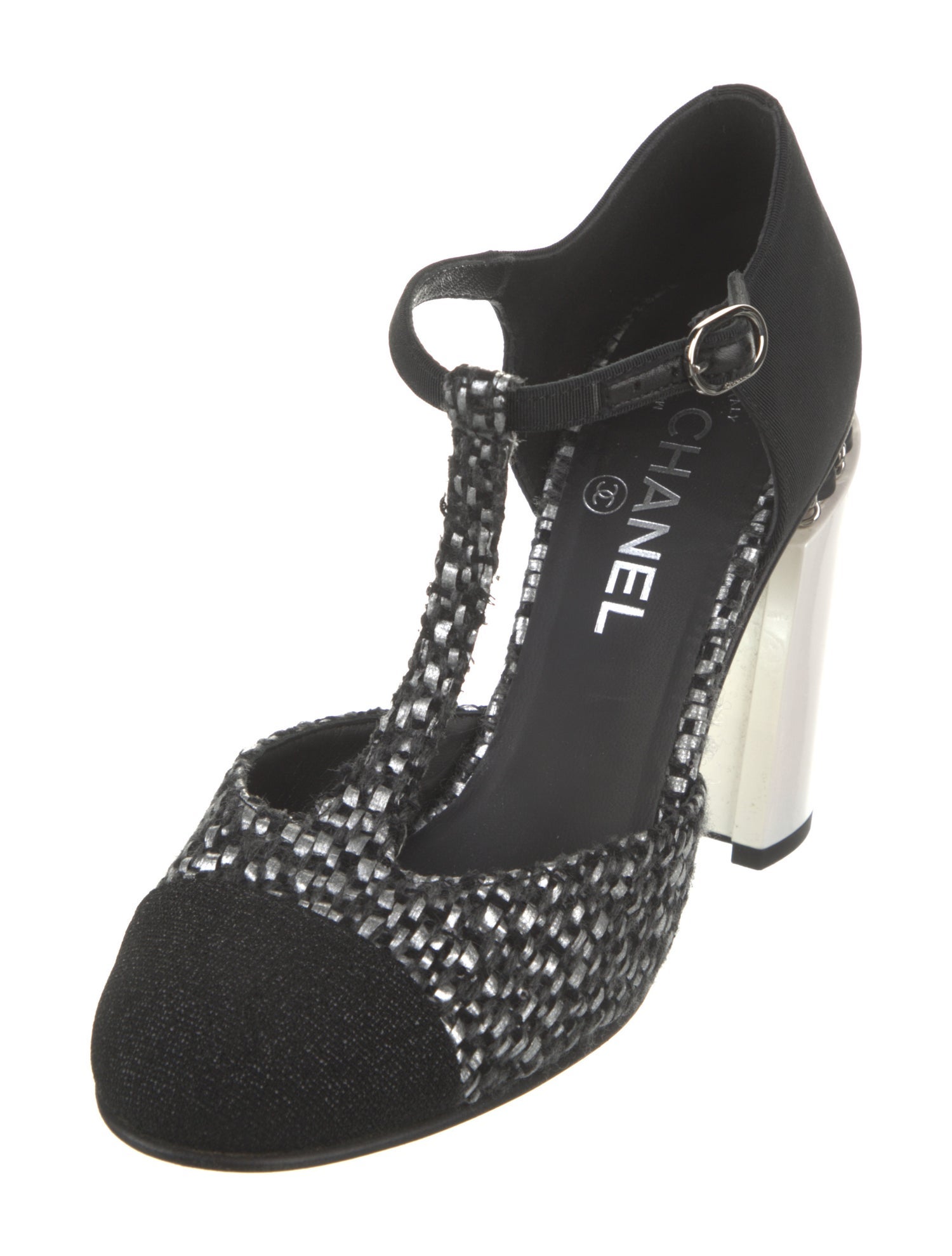 Chanel 2016 Interlocking CC Logo T-Strap Pumps