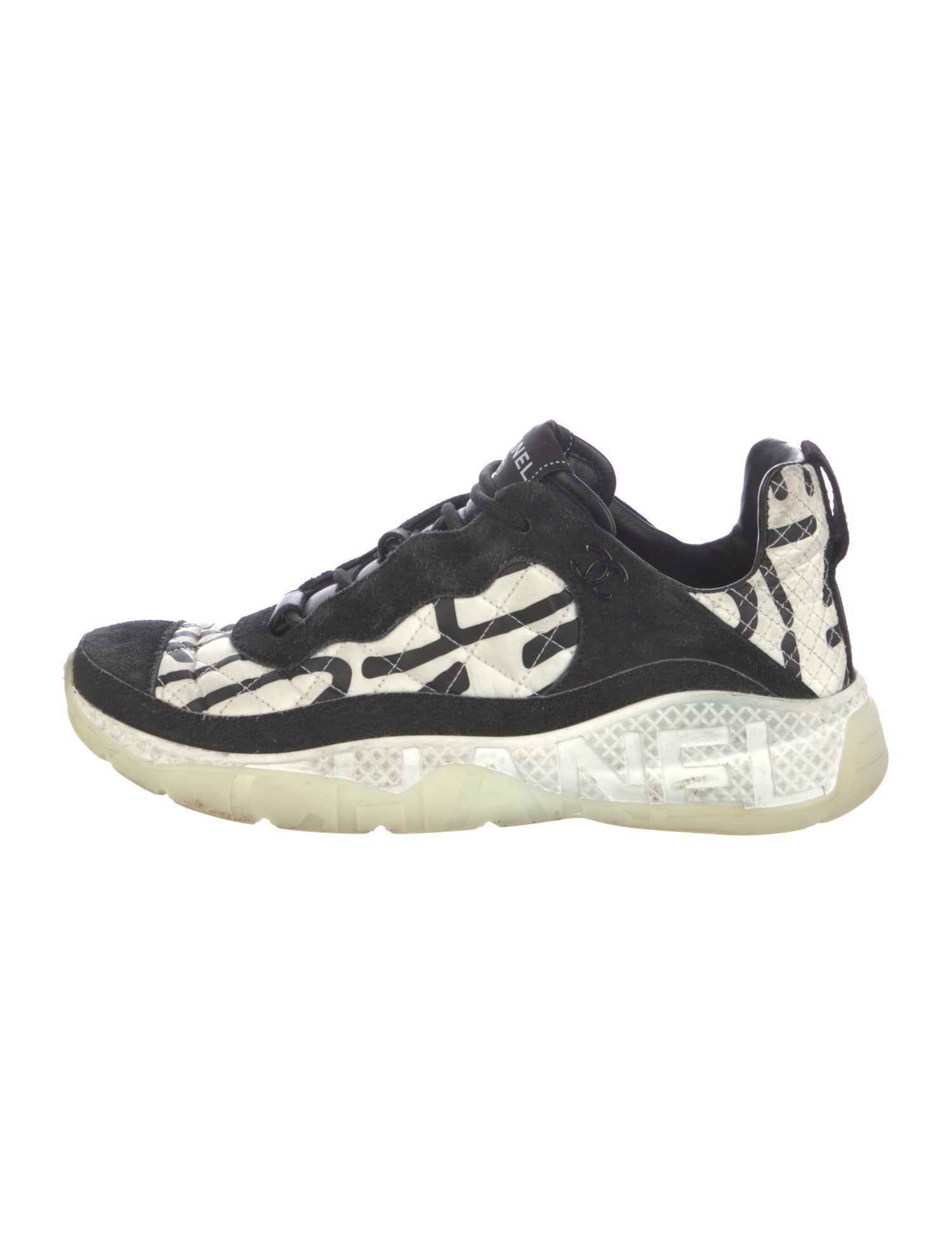 Chanel Interlocking CC Logo Nylon Sneakers