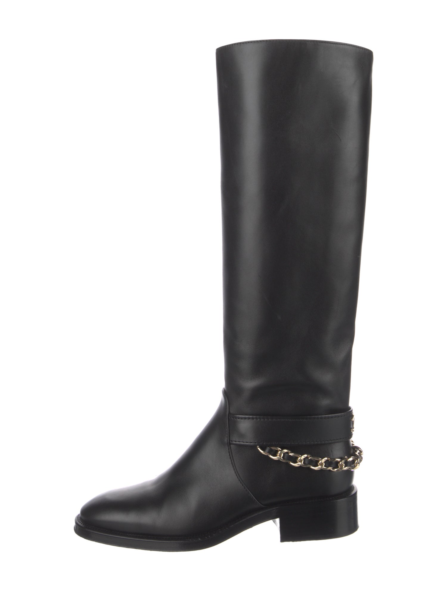 Chanel 2024 Interlocking CC Logo Riding Boots