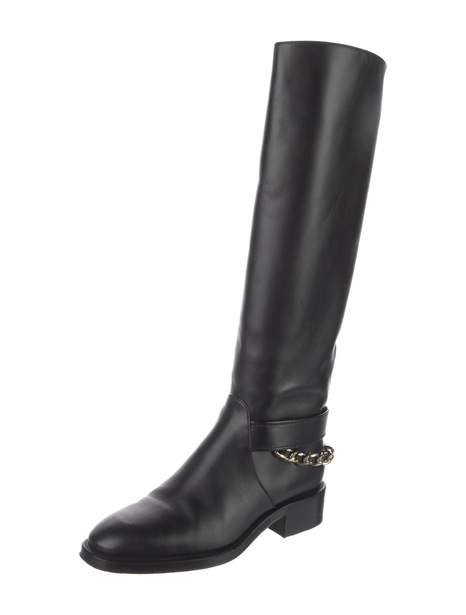 Chanel 2024 Interlocking CC Logo Riding Boots